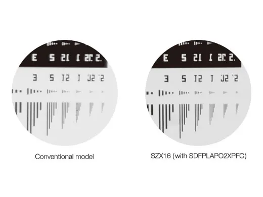 Modernes Stereomikroskop mit großem Zoomfaktor